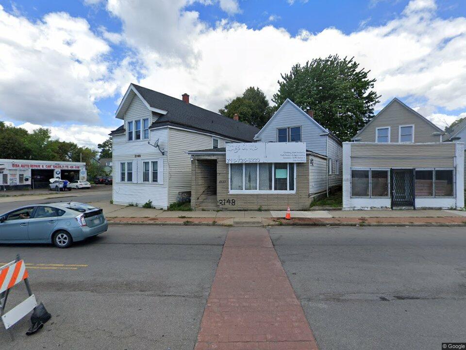 Street view of the two-family home at 2146 Genesee St, Buffalo NY